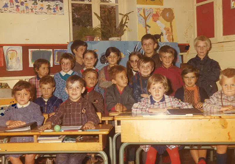 Classe de 1970 à l'école de Condamine